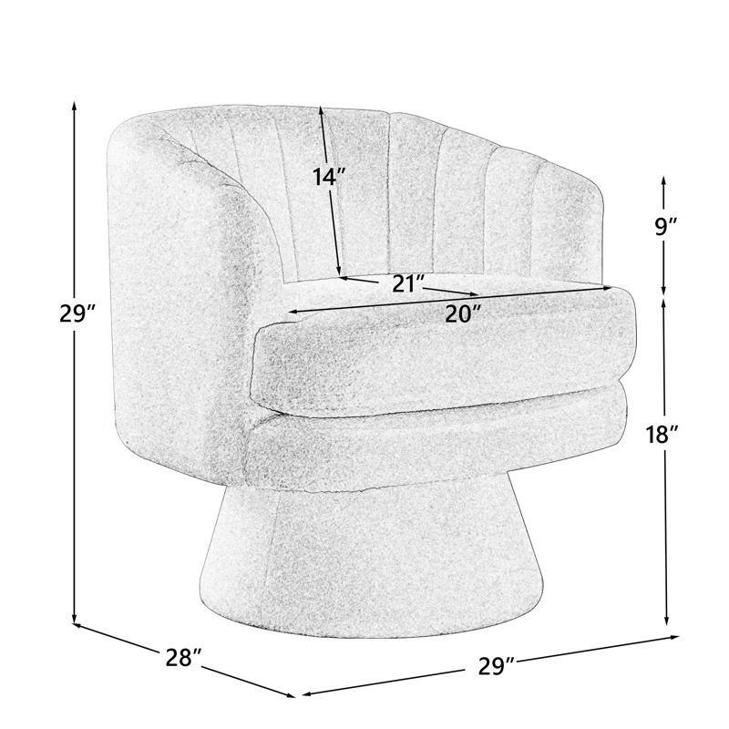 29"Wide Upholstered Swivel Barrel Chair Accent Chair,Multiscene Use